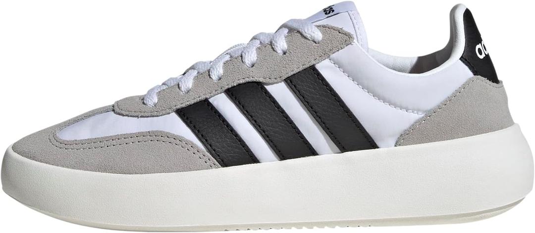 adidas Kids Barreda Decode Shoes (Little Kid) (2 Big Kid, White/Black/Grey)