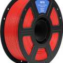 ELEGOO PETG Filament 1.75mm Red 1KG, 3D Printer Filament Dimensional Accuracy +/- 0.02 mm, 1kg Spool(2.2lbs) Fits for Most FDM 3D Printers
