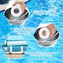 8pcs Pool Cleaner Climbing Ring Compatible with Dolphin M200/M400/M500, Nautilus/CC Plus, DX3/DX4/DX6, White Wheels Rings Replacement Part for Pool Cleaner