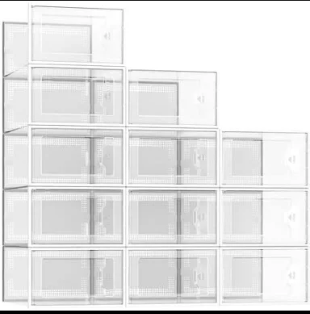 Larger Shoe Storage Boxes Organizers for Closet 9 Pack, Fit Size 11, Clear Plastic Stackable Sneaker Containers for Entryway, Space Saving Shoe Rack Bin Holder