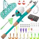 WIDDEN Kids Fishing Pole, Portable Telescopic Kids Fishing Poles for Boys and Girls, Fishing Rod and Reel Combo Kit with Tackle Box Bag Net, Best Fishing Pole for Toddler Youth and Beginners