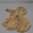 Tatuo Round Bar Stool Seat Covers Washable Stool Cushion Slipcover Elastic Bar Chair Covers for 14-17 Inch Chair (Beige, 4 Pieces)