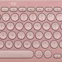 Logitech Pebble 2 Combo, Wireless Keyboard and Mouse, Quiet and Portable, Customizable, Logi Bolt, Bluetooth, Easy-Switch for Windows, macOS, iPadOS, Chrome - Tonal Rose (One Size)