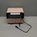 COOK WITH COLOR Mini Toaster Oven: 600W Power, Precision Timer, Auto Shutoff, and Culinary Delights Up To 450 Degrees, Pink (10.25"x10"x8.25")