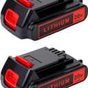 20V 4.0Ah Battery for Black and Decker Lithium-Max Tools, High-Capacity Replacement Lithium-Ion Battery, 2-Pack, Compatible with LBXR20 LBXR2020 LBX20 LBXR2520 LB2X4020 LB2XR20