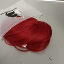 SUKRI Red Wig with Bangs Long Straight Wigs for Women Red Natural Looking Hair Synthetic Heat Resistant Womens Wig for Daily Party Cosplay Use 22 Inch