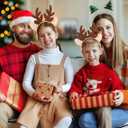 Reindeer Headband Adult for Christmas Cosplay Party Accessories - Women Reindeer Antler Hair Hoop Festive Headpiece Costume Accessories Plush