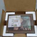 Americanflat Hinged 3 Picture Frame 5x7 with Shatter-Resistant Glass - Signature Collection - Foldable Picture Frame for Tabletop Display - Walnut