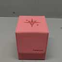 Venssu Commander Deck Box, Fits 100 Double Sleeved Cards, TCG Card Storage Box (Pink and Grey, 1 Window)