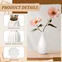 Yaomiao Set of 24 5'' White Ceramic Bud Vase Bulk Boho Rustic Small Flower Vase for Wedding Centerpieces Home Dining Table Decoration DIY Gift, 12 Styles