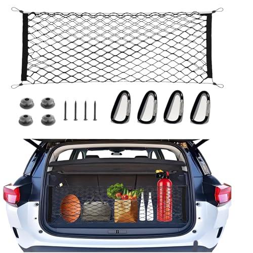 Cargo Net Stretchable，Car Exterior Accessories for SUV, Jeep, Trucks, Double-Layered Network Car Exterior Accessories for Secure Storage 35.4x15.8 inch