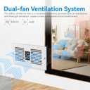 Room to Room Fan with Remote Control, 300CFM Through Wall Vent Fan, 5-Speed Ventilation, with Temperature Control, for Kitchen, Laundry, Hardwired, RTR300