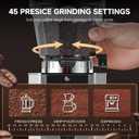 AMZCHEF Conical Burr Coffee Grinder, Espresso Grinder with 45 Grind Settings, Anti-Static Electric Coffee Bean Mill with Touchscreen Timer, 40mm Stainless Steel Burr