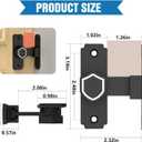 90 Degree Flip Barn Door Lock, Sturdy 304 Stainless Steel Gate Latch, Home Security Sliding Door Lock Best for Barn, Bathroom, Bedroom, Cabinet, Garage, Garden, Fence (Long Black-1pc)