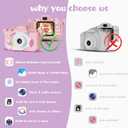 KIZJORYA X5 Kids Digital Camera, Pink, Unisex, 32GB SD Card, 8X Digital Zoom, Auto Focus, Cute Frames, Film Filters, Easy to Use, Durable Design