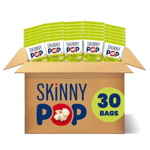 SkinnyPop Popcorn, Original, Whole Grain, Dairy-Free Snack, 0.65oz Bags (30ct), BB01152026