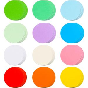 600 Pcs 2 Inch Round Cutouts Paper Circles Assorted Color Round Cut-Out Accents Construction Paper Circles Shape Die Cuts for Kids DIY Craft Project Back to School Classroom Bulletin Board Decor