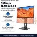 Adjustable Height VESA Monitor Stand, Spring Lift, 5.95-7.28 lb
