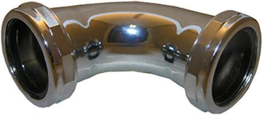 LASCO 03-3863 1-1/2-Inch Chrome Plated Brass Slip Joint Both Ends 45-Degree Elbow with Nuts and Washers