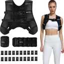 BeatBoost Adjustable Weighted Vest for Men Women, Vest Set, Adjustable 0-20LB Set