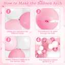 Pink 14th Happy Birthday Decorations for Girls, Pink and White 14th Birthday Party Packs with Foil Number 14 Balloons, Happy Birthday Banner, Fringe Curtains, Birthday Sash Party Supplies