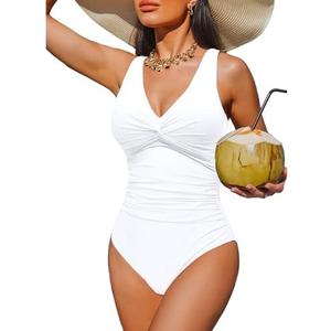 Holipick Women Tummy Control One Piece Swimsuit - Push Up Bathing Suit Full Coverage Slimming Swimwear, Size 24W