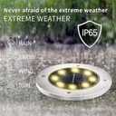 INCX 4.6 inch Solar Lights Outdoor Waterproof,16 Pack Solor Ground Light for Outside, Solar Garden Lights Landscape Lighting for Patio Pathway Lawn Yard Deck Driveway Walkway, Warm White