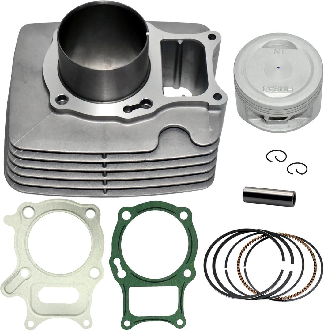 Tupo Premium Cylinder Piston Ring Gasket Top End Rebuild Kit Compatible with Honda Recon 250 Sportrax 250 TRX 250 TRX250 TRX250X TRX250EX TRX250TM TRX250TE 2002-2024