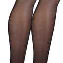 Truform Sheer Compression Stockings, 8-15 mmHg, Women's Thigh High Length, 20 Denier, Black, Large