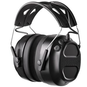 BJKing Bluetooth 5.4 Hearing Protection Headphones with Rechargeable Battery 120H Playtime, SNR 30dB Safety Earmuffs Ear Protection for Lawn Mowing, Workshops, Snowblowing, Construction
