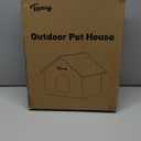 Toozey Insulated Outdoor Cat House with 4 Bonus Insulation Sheets - Weather-Resistant, Easy Assembly, Durable Feral Cat Shelter with Removable Soft Mat for Winter Protection, Grey