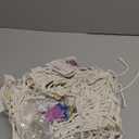 Stuffed Animals Net w/LED Star Light, 56 Inch Jumbo Toy Hammock Hanging Storage Organizer Holder Nursery Dcor for Teddy Plushie, Cream Stuffed Animals Hammock Corner for Kid Girls Boys Gift (XX-Large Wood Bead Style)