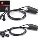 Set of 2 Ignition Coil & Caps For Honda CB1000 CB900 CB750 CB650 1979-1983 Goldwing 1100 1200 GL 1100 1200 Nighthawk 650 750