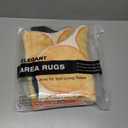 Poowe Yellow Floral Area Rug, 31.5" Round, Soft, Non-Slip, Machine Washable, Living Room, Bedroom