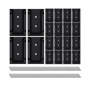 Goovilla Deck Railing Bracket Connectors, 2x4 Brackets for Railing Wood Lumber Post, 20 PCS Sturdy Nylon Deck Rail Bracket with 120 PCS Coating Screws for Wooden Stair Fence Railings Handrail, Black