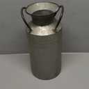 Red Co. 13 Large Decorative Farmhouse Galvanized Metal Milk Can Planter Vase with Handles