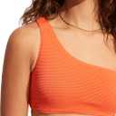 Seafolly Women's One Shoulder Bandeau Bikini Top Swimsuit (8, Sea Dive Mandarin)