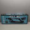 Aero Big Wheels Kick Scooter for Kids 6+, Teens & Adults | Light Up Wheels, Hand Brake, Rubber Deck Mat & Shock Absorption | Foldable & Height Adjustable