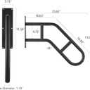 Handrails for Outdoor Steps,Stair Railing Indoor 1-3 StepHand Rails for Elderly, Porch Railing & Deck Hand Rail Wall Mount Stair Hand Grab Bars, U-Shape Safety Handle for Garage, Porch, Garden