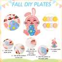 Layhit 24 Pcs Easter Paper Plate Craft Kits for Kids, DIY Art Projects with Bunny Chick Sheep Egg Designs, Preschool Educational Early Learning Toys, Easter Party Favors Classroom Activities