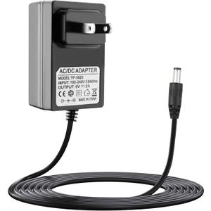 9V 2A Adapter for Crosley Record Player, Power Supply for Crosley Cruiser Portable Turntable Record Player CR8005A I II III Series, Schwinn Bike A10 A20 A40 220 430 Elliptical Trainer