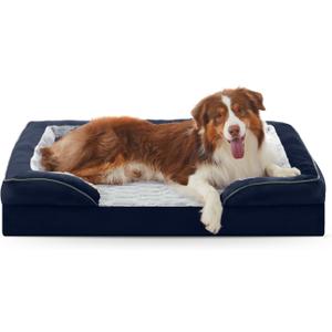 FURTIME Orthopedic Dog Bed for Medium Dogs - Washable Dog Sofa Beds Medium, Supportive Foam Pet Bed with Removable Washable Cover, Waterproof Lining and Nonskid Bottom, Navy Blue
(44.0"L x 32.0"W x 6.5"Th)