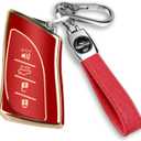 MILD EAST For Lexus Key Fob Cover Fit for 4 Buttons TPU Full Cover for Lexus ES350 ES300h UX200 LS500 LS500H LC500 LC500h (Red)