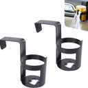 2 PCS Car Door Cup Holder, ABS Car Window Cup Holder, Portable Automotive Beverage Mount, Universal for Most Vehicles (Black #01)