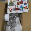 6 Set Christmas Glitter Snow Globe DIY Craft Kits, Clear Plastic Snow Globe Jar Winter Holiday Arts and Crafts Kit for Christmas Winter Xmas Family Friends Thanksgiving Gifts Tabletop Display