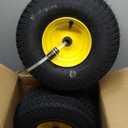 MaxAuto 15x6.00-6 Tire and Wheel, 15x6.00-6 Lawn Mower Tires, 15x6-6 Front Tire Assembly Compatible with John Deere/Cub Cadet Riding Mowers, 3" Offset Hub 3/4" Bearings, 570lbs Capacity, Tubeless