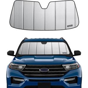 Windshield Sun Shade for Ford Explorer 2020-2024,Front Window Sunshade,6 Layers Sun Shield,Block UV Rays Dashboard Shield,Insulation Sun Shade Accordion Fold