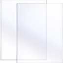 Sherr 2 Pcs Rigid Print Protectors Fit 24 x 36 Inch Poster Paper, Top Loading Page Protectors Plastic Poster Sleeves PVC Clear Sheet Holder to Display Photo Document Magazine Certificate