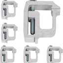 KUAFU Mounting Clamps Truck Caps Camper Shell Compatible with Toyota Chevrolet Chevy Ford Dodge Ram Gmc Sierra Dakota Ram 1500 2500 3500 F150 F250 Heavy Duty Aluminum 2 Packages (6Pcs-Silver)