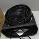 Amazon Basics Air Circulator Desk Fan for Bedroom, Home and Office, 90-Degree Tilt Head, 3 Speed Settings, Cooling, 35 Watts, Black, 11.1"W x 6.3"D x 10.9"H